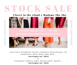 Stockverkoop van Closet in the cloud en Madame she she