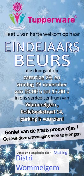 Tupperware - Eindejaarsbeurs!