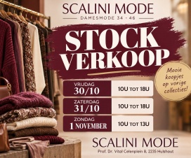 Stockverkoop georganiseerd door SCALINI MODE