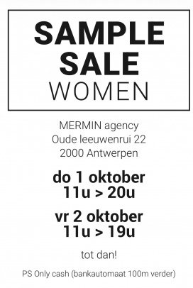 Sample verkoop Haute l’amitié 2026 Co’Couture 2025 