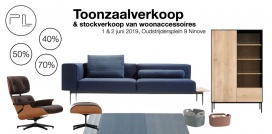 Toonzaalverkoop en stockverkoop van woonaccessoires