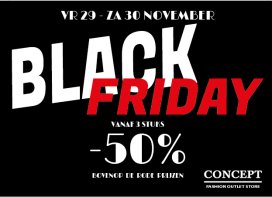 Black Friday -50% op ALLES Concept Fashion Outlet Store Gentbrugge