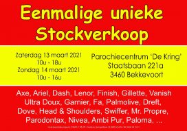 Stockverkoop van huishoud-  en verzorgingsproducten