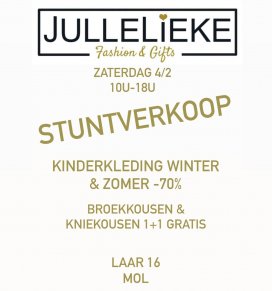 Stuntverkoop kinderkleding Jullelieke -70%