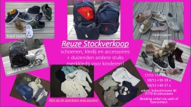 Mega stockverkoop van merkkledij, schoenen en accessoires voor baby's, kinderen en volwassenen op 17,18 en 19 november 2017