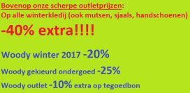 -40% extra korting bovenop onze scherpe outletprijzen!!