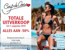 Totale uitverkoop strandkledij alles -50%