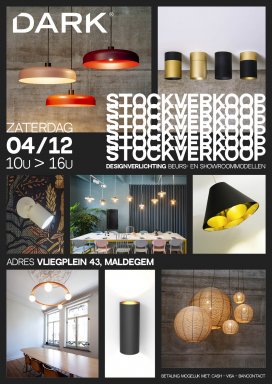 Stockverkoop designverlichting (beurs- en showroommodellen)