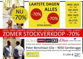 Zomer stockverkoop kleding, schoenen en accessoires