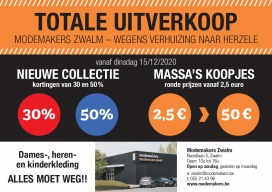 Totale uitverkoop modemakers Zwalm