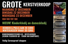 Grote kerstverkoop kleding