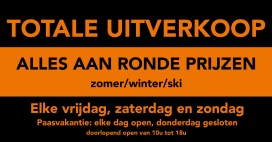 Bluesand New&Outlet totale uitverkoop
