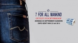 7 FOR ALL MANKIND OUTLET OP DE KLEDINGBEURS IN GENT OP 23 SEPTEMBER