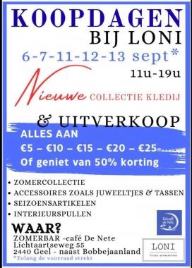 LONI accessoires stockverkoop