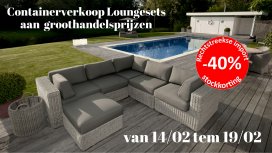 Containerverkoop loungesets tot -40%