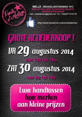 Vente d'action: actieverkoop luxemerken handtassen