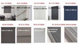 Rolgordijnen stockverkoop