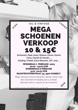 Stockverkoop dames-, kinder- en herenschoenen aan 10€