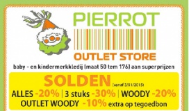 Solden bij Pierrot Outletstore!! Tot -30% bovenop onze scherpe outletprijzen!!