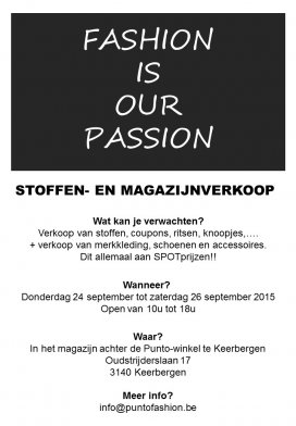 Stoffen- en magazijnverkoop Punto Fashion