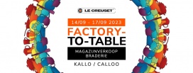 Le Creuset Factory To Table magazijnverkoop