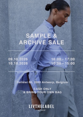 LIVTHELABEL Antwerp sample- en archive sale