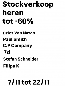 Stockverkoop Marleedoran herenkleding