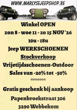 Marlyse Jeep Shop stockverkoop