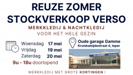 Reuze zomerstockverkoop merk-&nachtkledij VERSO