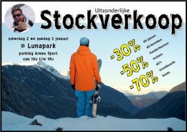 stockverkoop wintersportkledij en -materiaal