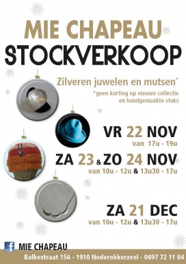 Stockverkoop juwelen en mutsen bij Mie Chapeau