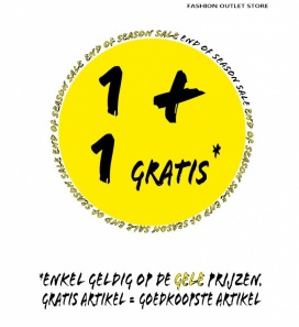 Actie Concept Fashion Store Outlet Eeklo: 1+1 Gratis  