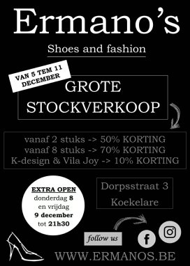 Ermano's shoes and fashion stockverkoop