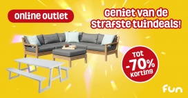 Online tuinmeubelenoutlet tot -70% bij Fun!