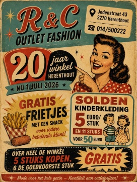 20 jarig bestaan winkel : grote stockverkoop aan ronde prijzen