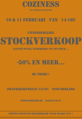 Coziness Stockverkoop (lifestyle items en accessoires)