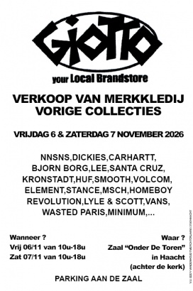 Giotto verkoop van merkkledij vorige collecties