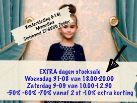 Stockverkoop Mamolina kinderkleding van 0-16 jaar