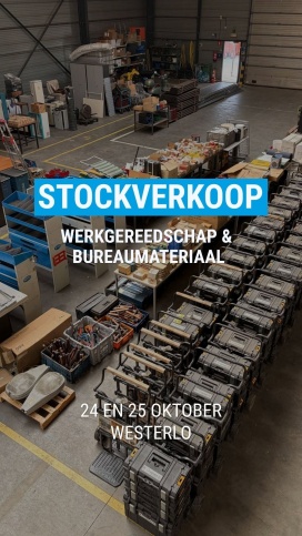 Stockverkoop Geysen NV werkgereedschap en bureaumateriaal