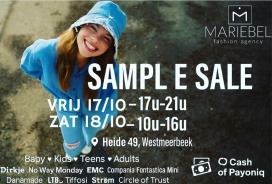 Sample sale Mariebel Fashion Agency : kleding voor baby's, kinderen, tieners en volwassenen