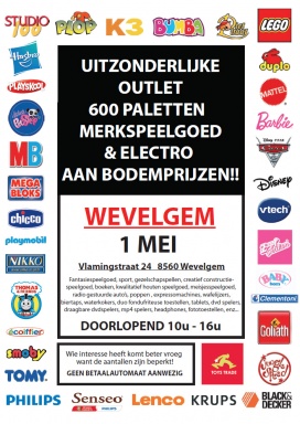 Uitzonderlijke outlet Merkspeelgoed & Electro