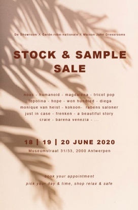 Stock en sample sale De Showroom X Garde-robe nationale