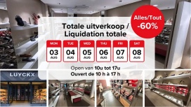 Totale uitverkoop Luyckx Schoenen