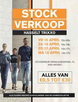 Stockverkoop Zeb Fashion Trixxo Hasselt