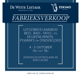 Najaarsfabrieksverkoop bij De Witte Lietaer