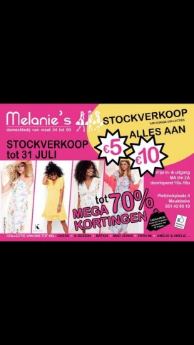 Melanie Fashion stockverkoop
