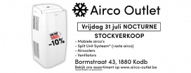 Stockverkoop van (mobiele) airco's, aircooler's en meer