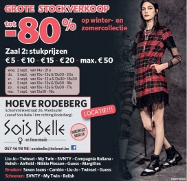 Stockverkoop Sois Belle