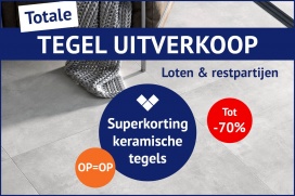 Totale tegel uitverkoop Van Den Bossche