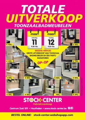 Totale uitverkoop toonzaalmodellen Stock-Center